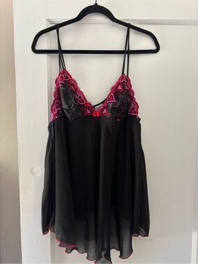 Gilligan & O'Malley Black Chiffon Chemise